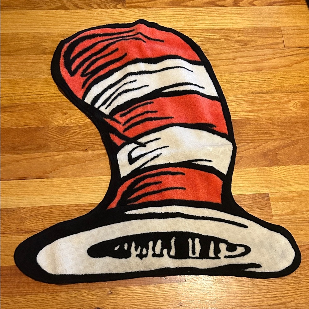 Dr. Seuss Red and White Striped Hat Rug